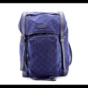Authentic Gucci Blue Guccissma Backpack